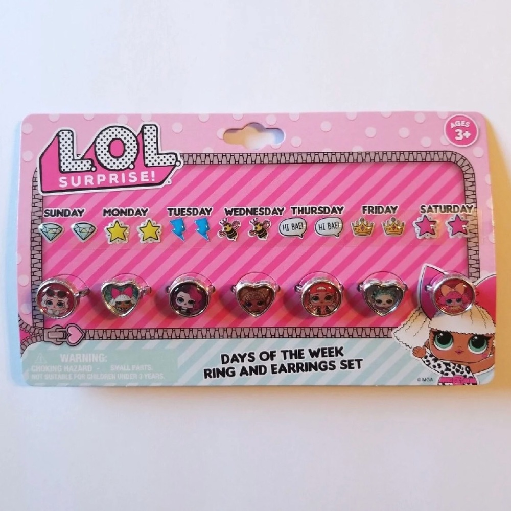 LOL SURPRISE DOLLS RINGS & EARRINGS